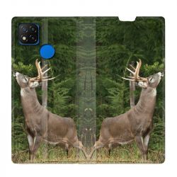Housse Cuir Portefeuille PourXiaomi Redmi 9C Cerf