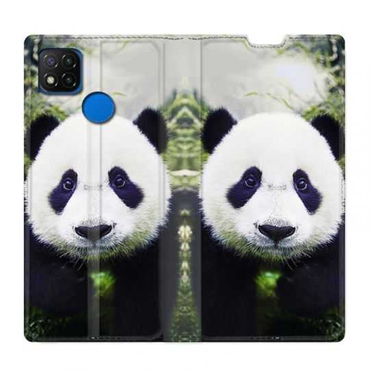 Housse Cuir Portefeuille PourXiaomi Redmi 9C Panda Color