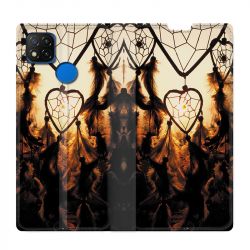 Housse Cuir Portefeuille PourXiaomi Redmi 9C Attrape Reve Noir