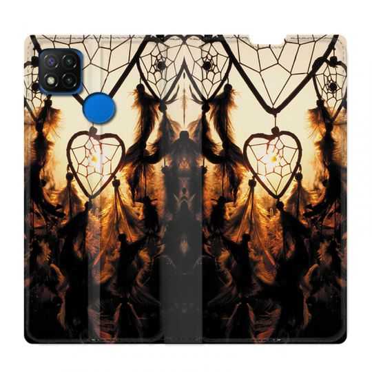 Housse Cuir Portefeuille PourXiaomi Redmi 9C Attrape Reve Noir