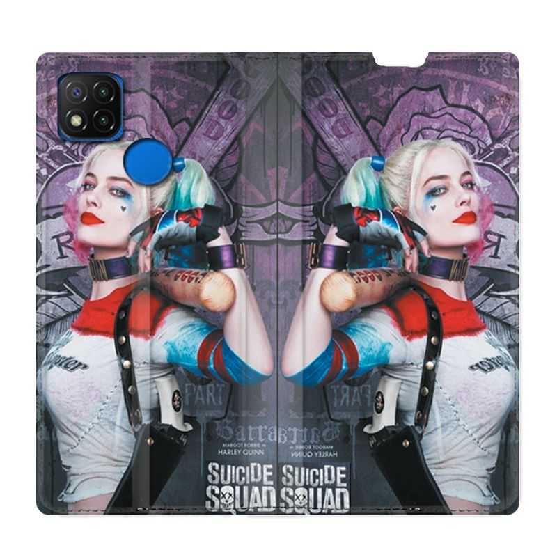 Housse Cuir Portefeuille PourXiaomi Redmi 9C Harley Quinn Batte