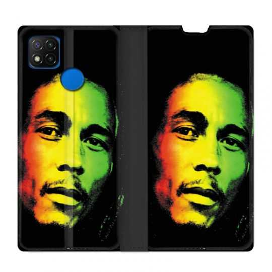 Housse Cuir Portefeuille PourXiaomi Redmi 9C Bob Marley 2