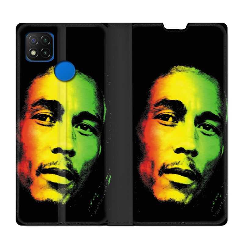Housse Cuir Portefeuille PourXiaomi Redmi 9C Bob Marley 2