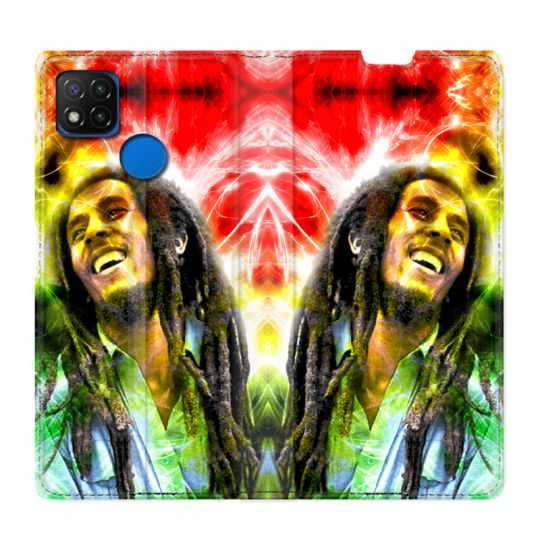 Housse Cuir Portefeuille PourXiaomi Redmi 9C Bob Marley Color