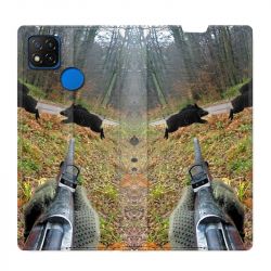 Housse Cuir Portefeuille PourXiaomi Redmi 9C Chasse Vision Tir