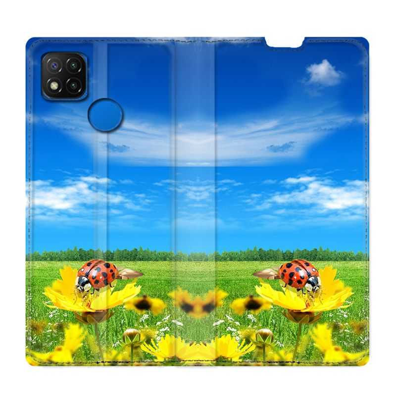 Housse Cuir Portefeuille PourXiaomi Redmi 9C Coccinelle