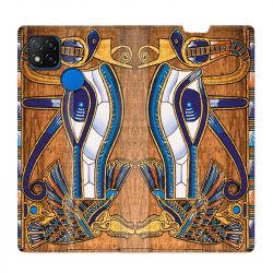 Housse Cuir Portefeuille PourXiaomi Redmi 9C Egypte Papyrus