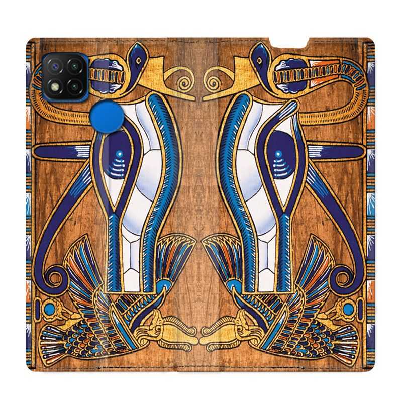 Housse Cuir Portefeuille PourXiaomi Redmi 9C Egypte Papyrus
