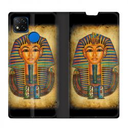 Housse Cuir Portefeuille PourXiaomi Redmi 9C Egypte Pharaon