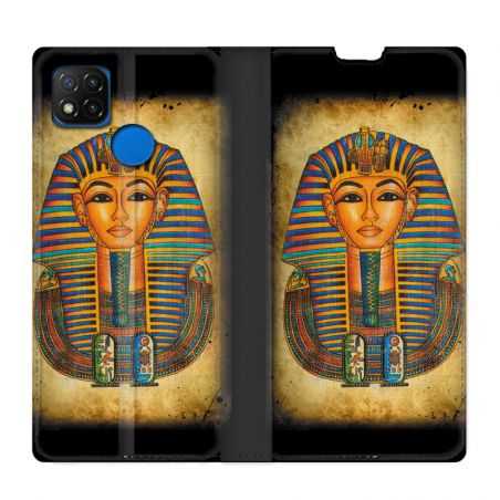 Housse Cuir Portefeuille PourXiaomi Redmi 9C Egypte Pharaon