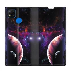 Housse Cuir Portefeuille PourXiaomi Redmi 9C Planete Rouge