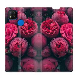 Housse Cuir Portefeuille PourXiaomi Redmi 9C Fleur Pivoine
