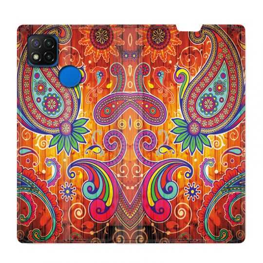 Housse Cuir Portefeuille PourXiaomi Redmi 9C Fleur Psychedelic