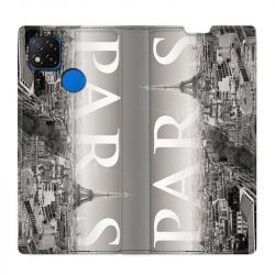 Housse Cuir Portefeuille PourXiaomi Redmi 9C France Paris Vintage