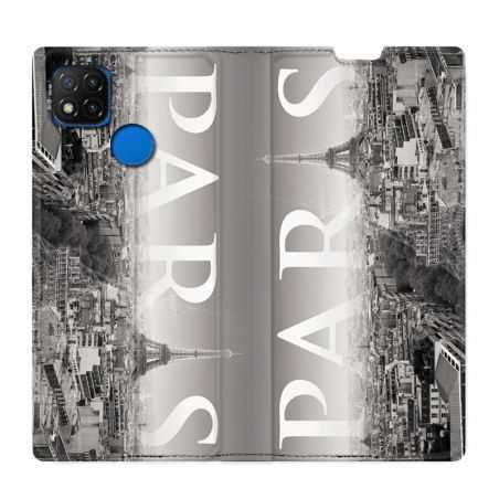 Housse Cuir Portefeuille PourXiaomi Redmi 9C France Paris Vintage