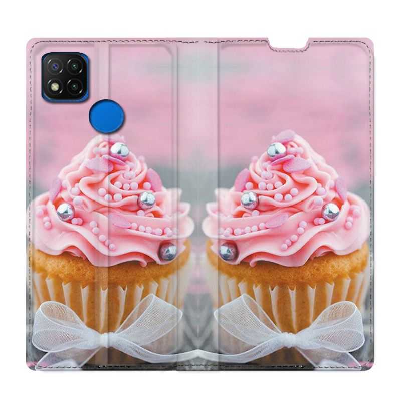 Housse Cuir Portefeuille PourXiaomi Redmi 9C Cupcake
