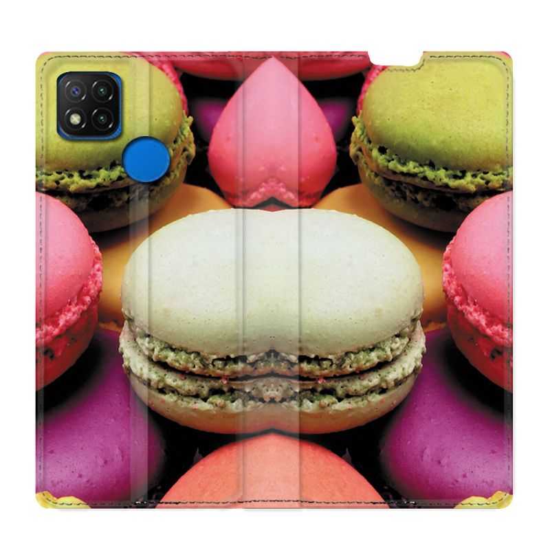 Housse Cuir Portefeuille PourXiaomi Redmi 9C Macaron