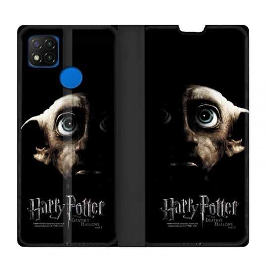Housse Cuir Portefeuille PourXiaomi Redmi 9C WB License Harry Potter Hollows Dobby