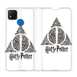 Housse Cuir Portefeuille PourXiaomi Redmi 9C WB License Harry Potter Triangle Blanc