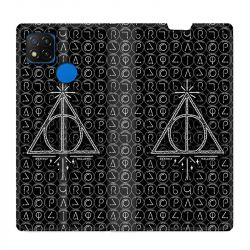 Housse Cuir Portefeuille PourXiaomi Redmi 9C WB License Harry Potter Triangle noir