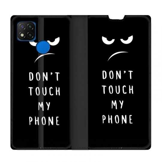 Housse Cuir Portefeuille PourXiaomi Redmi 9C Humour Don't Touch