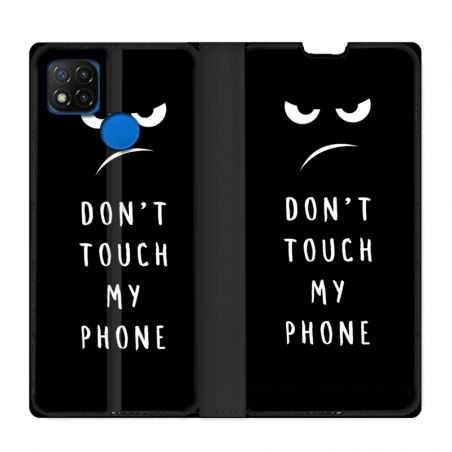 Housse Cuir Portefeuille PourXiaomi Redmi 9C Humour Don't Touch