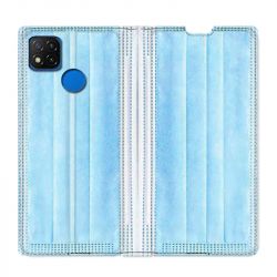 Housse Cuir Portefeuille PourXiaomi Redmi 9C Humour Masque chirurgical
