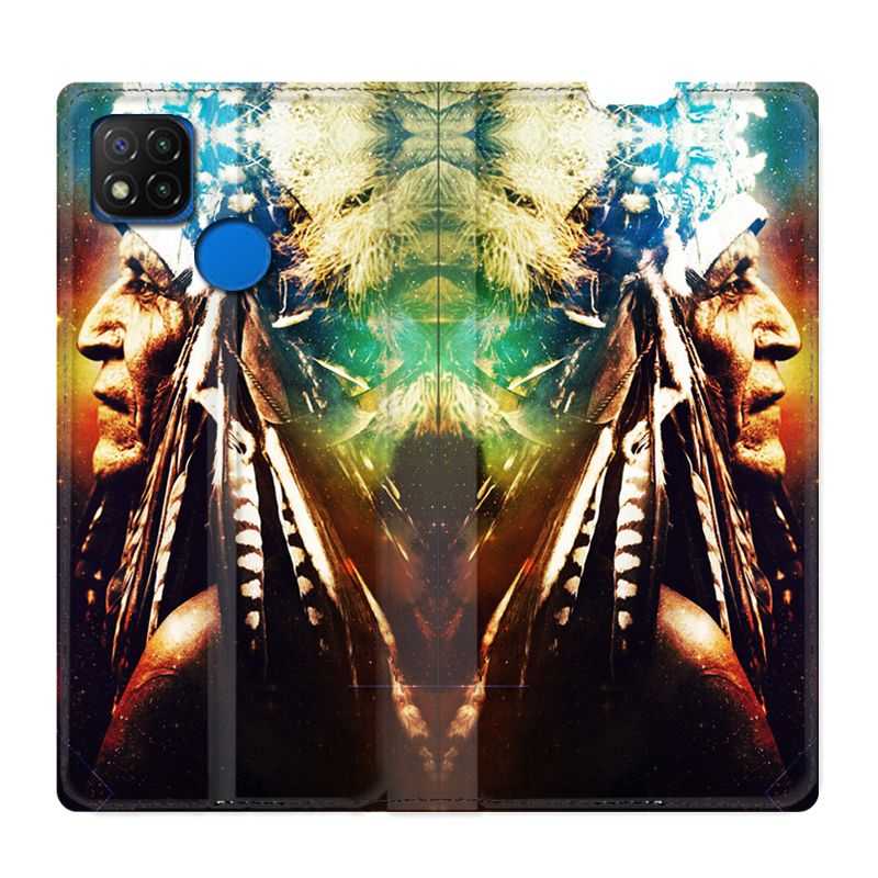 Housse Cuir Portefeuille PourXiaomi Redmi 9C Indien