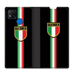 Housse Cuir Portefeuille PourXiaomi Redmi 9C Italie 3 Noir