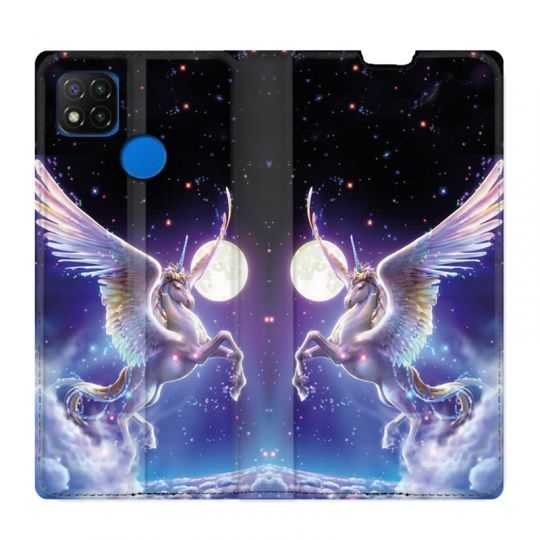 Housse Cuir Portefeuille PourXiaomi Redmi 9C Licorne Céleste