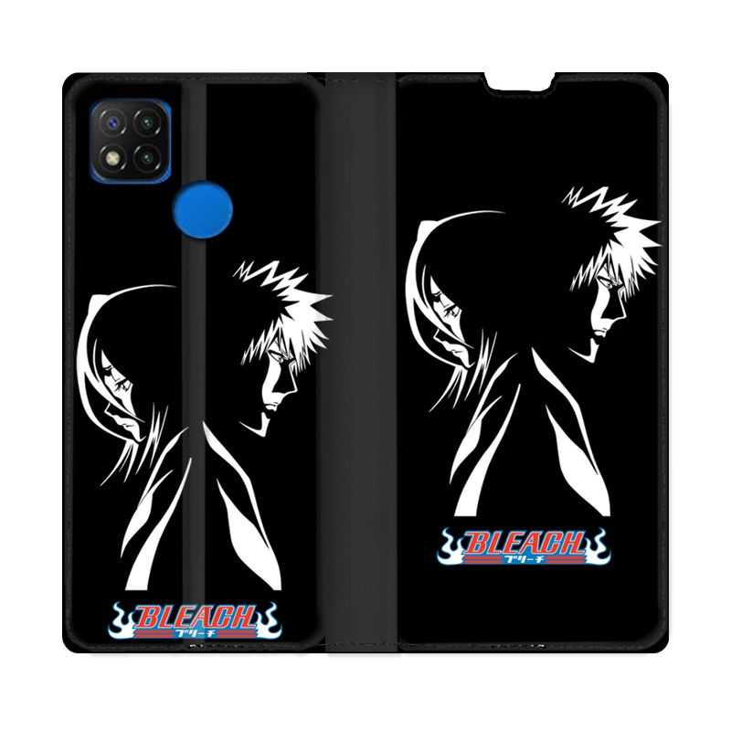 Housse Cuir Portefeuille PourXiaomi Redmi 9C Manga Bleach Duo