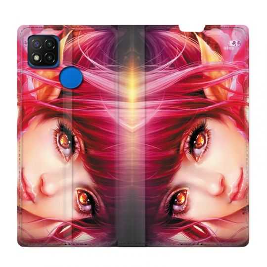 Housse Cuir Portefeuille PourXiaomi Redmi 9C Manga Elfe