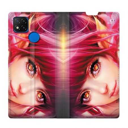 Housse Cuir Portefeuille PourXiaomi Redmi 9C Manga Elfe