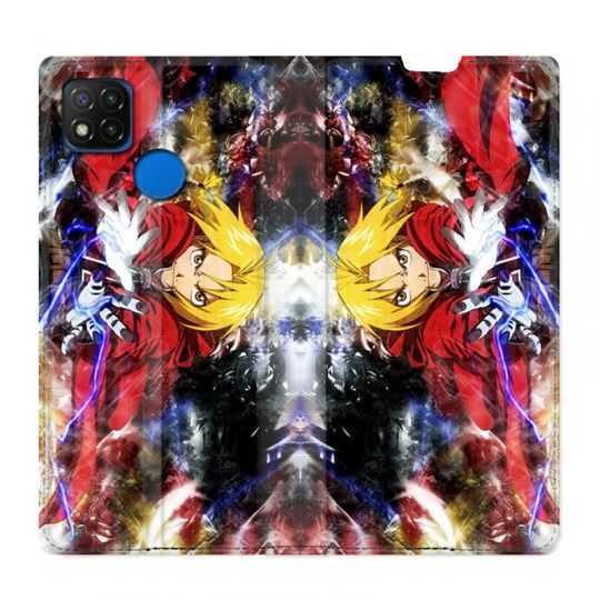 Housse Cuir Portefeuille PourXiaomi Redmi 9C Manga Fullmetal Alchemist Color