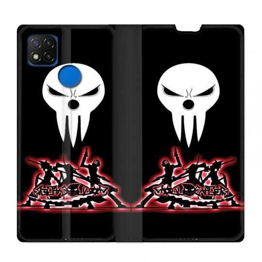 Housse Cuir Portefeuille PourXiaomi Redmi 9C Manga Soul Eater Noir