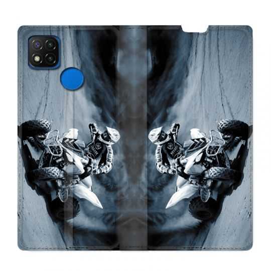 Housse Cuir Portefeuille PourXiaomi Redmi 9C Moto Quad