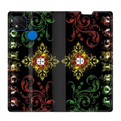 Housse Cuir Portefeuille PourXiaomi Redmi 9C Portugal Arabesque