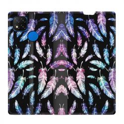 Housse Cuir Portefeuille PourXiaomi Redmi 9C Psychedelic Plume