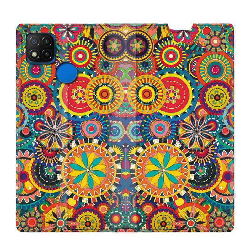 Housse Cuir Portefeuille PourXiaomi Redmi 9C Psychedelic Roue