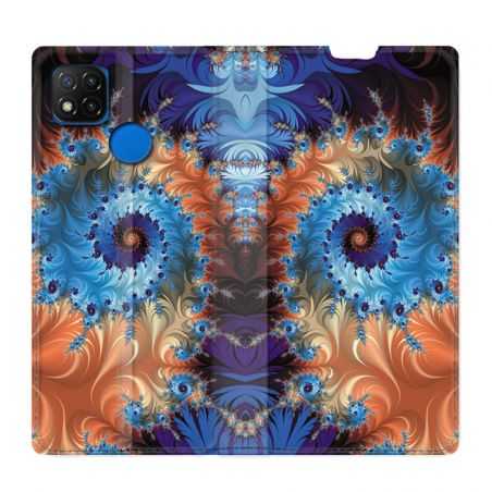 Housse Cuir Portefeuille PourXiaomi Redmi 9C Psychedelic Spirale