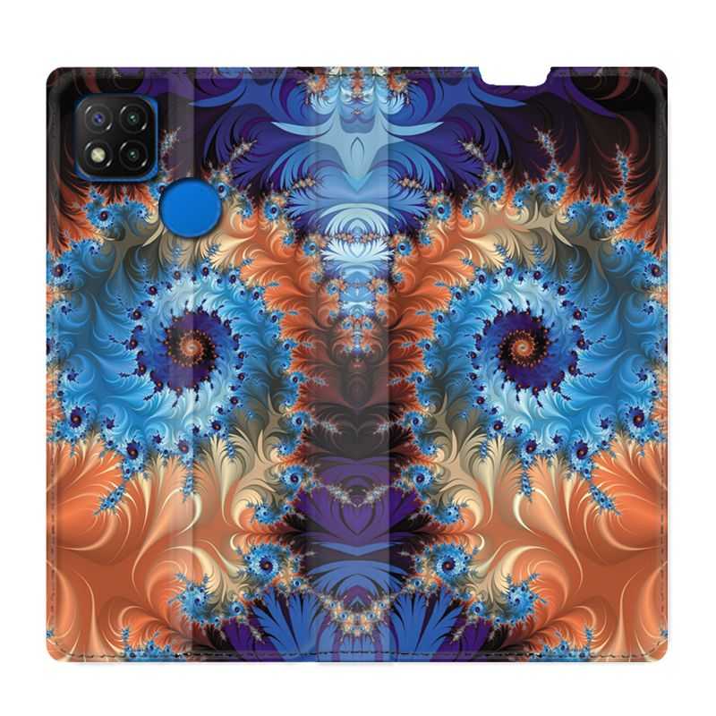 Housse Cuir Portefeuille PourXiaomi Redmi 9C Psychedelic Spirale