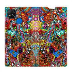 Housse Cuir Portefeuille PourXiaomi Redmi 9C Psychedelic Yeux