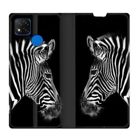 Housse Cuir Portefeuille PourXiaomi Redmi 9C Savane Zebra