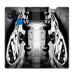 Housse Cuir Portefeuille PourXiaomi Redmi 9C Skate Vintage