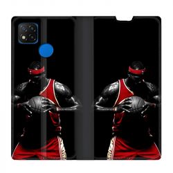 Housse Cuir Portefeuille PourXiaomi Redmi 9C Basketeur