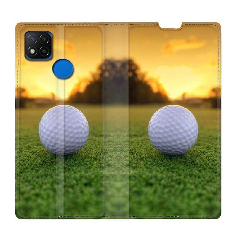 Housse Cuir Portefeuille PourXiaomi Redmi 9C Golf Balle