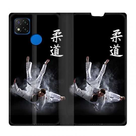 Housse Cuir Portefeuille PourXiaomi Redmi 9C Judo Noir