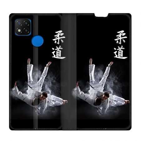 Housse Cuir Portefeuille PourXiaomi Redmi 9C Judo Noir