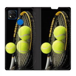 Housse Cuir Portefeuille PourXiaomi Redmi 9C Tennis Balls