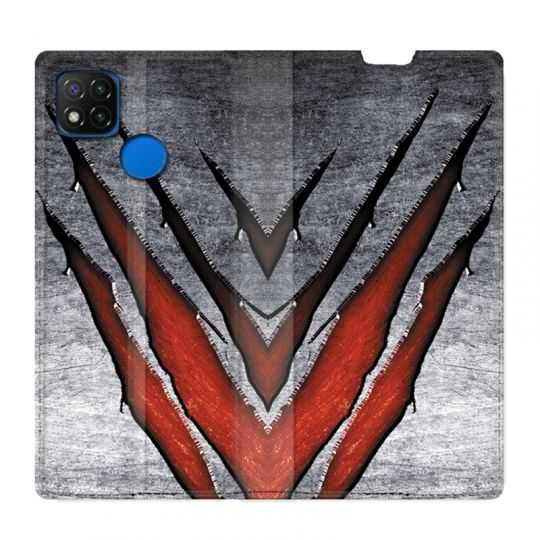 Housse Cuir Portefeuille PourXiaomi Redmi 9C Texture Beton